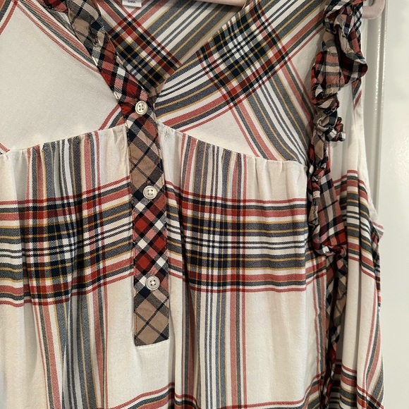 Plaid Ruffle Blouse - Picture 3 of 5